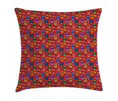 Macabre Red Pillow Cover