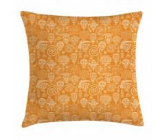Doodle Swirl Flower Pillow Cover