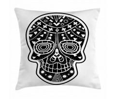 Tribal Style Skull Pillow Cover