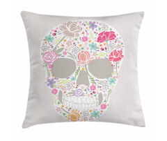 Ornamented Skull Pillow Cover