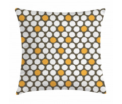Bicolor Grunge Style Dots Pillow Cover