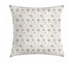 Hellebore Blossom Motif Pillow Cover