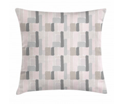 Brush Stroked Blocks Pillow Cover