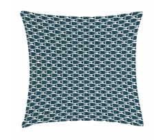 Pattern of Stripes and Fin Pillow Cover