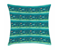 Cartoon Ocean Composition Pillow Cover