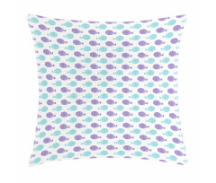 Watercolor Sea Life Theme Pillow Cover