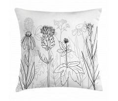 Medical Herbs Pattern Pillow Cover