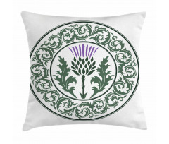 Round Leaf Ornament Pillow Cover