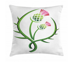 Graphic Flower Pillow Cover
