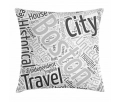 Worldcloud for Tourists Pillow Cover