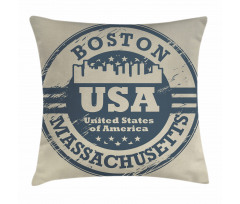 Passport Stamp Design Pillow Cover