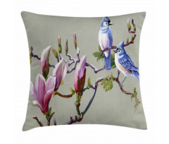Waxwing Sparrow Bird Pillow Cover