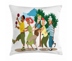 Line Dance Holiday Pillow Cover