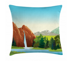Summer Landscape Woodland Pillow Cover