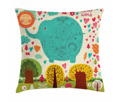 Doodle Nature Woodland Pillow Cover