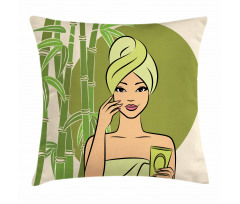 East Themed Beauty Lady Pillow Cover