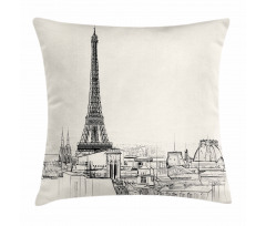 Paris over Roofs House Pillow Cover