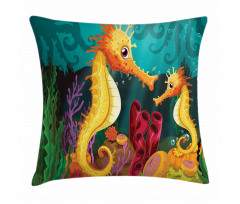 Seahorse Habitat Pillow Cover