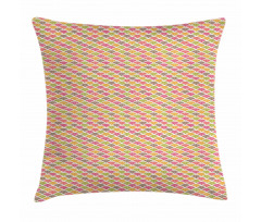 Retro Half Circle Motif Pillow Cover