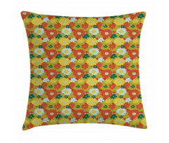 Chrysanthemum and Lily Pillow Cover