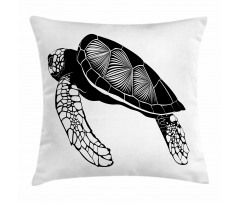 Floating Tortoise Design Pillow Cover