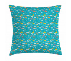 Marine Pattern Ships Pillow Cover