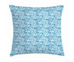Abstract Sea Waves Pillow Cover