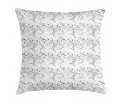 Curvy Abstract Foliage Pillow Cover