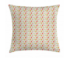 Simplistic Ivy Stems Buds Pillow Cover