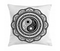 Folk Mandala Pillow Cover