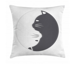 Black and White Cats Pillow Cover