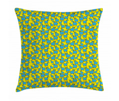 Vibrant Color Doodle Sheep Pillow Cover