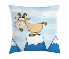 Doodle Goat Mountain Pick Pillow Cover