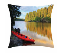 Canoe Lake Autumn Pillow Cover