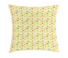 Apple Plum Pear Waves Pillow Cover