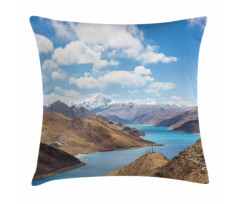 River Snowy Mountains Pillow Cover
