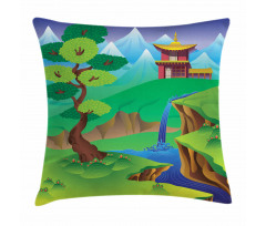 Cartoon Chinese Forest Pillow Cover