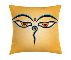 Ancient Figure with Eyes Pillow Cover