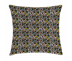 Bear Deer and Foxes Pillow Cover