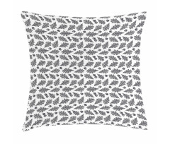 Engraving Oak Leaves Seed Pillow Cover