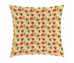 Colorful Cartoon Autumn Pillow Cover