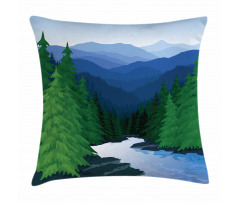Evening Oak Forest Pillow Cover