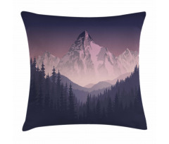 Foggy Mountain Range Pillow Cover