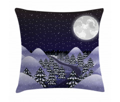 Snowfall Dark Forest Pillow Cover