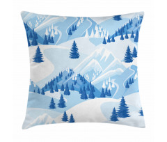 Snowy Fir Forest Pillow Cover