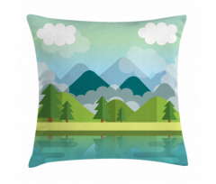 Simplistic Landscape Pillow Cover