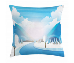 Pastoral River Scene Pillow Cover