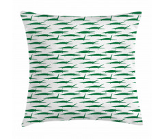 Funny Green Alligator Pillow Cover