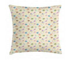 Chicks Worms Egg Nests Pillow Cover