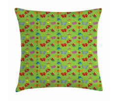 Colorful Bugs Insects Pillow Cover